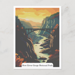 New River Gorge National Park, West Virginia USA Postkarte
