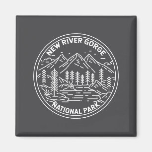 New River Gorge Nationalpark Monoline _1 Magnet