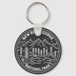 New River Gorge Nationalpark Monoline Schlüsselanhänger