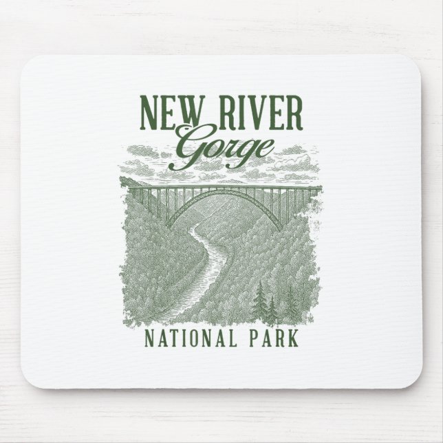 New River Gorge Nationalpark Reisen durch die Natu Mousepad (Vorne)