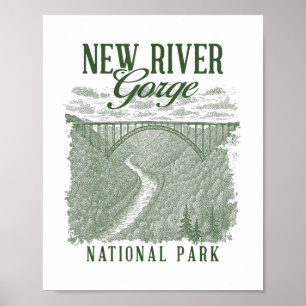 New River Gorge Nationalpark Reisen durch die Natu Poster