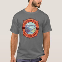 New River Gorge Nationalpark Retro Kompass Emblem