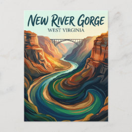 New River Gorge Nationalpark und Schutzgebiet Postkarte