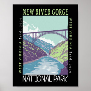 New River Gorge Nationalpark Vintag erschüttert Poster