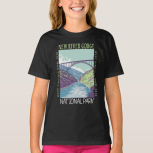 New River Gorge Nationalpark Vintage-Distressed T-Shirt