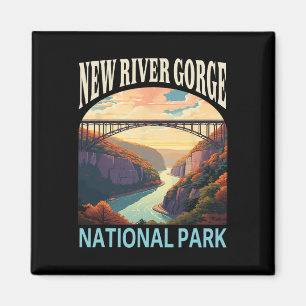 New River Gorge Nationalpark Wander Camping-Trip Magnet