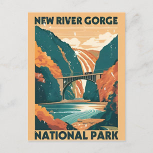 New River Gorge Nationalpark West Virginia Brücke Postkarte