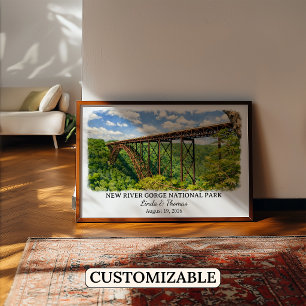 New River Gorge Nationalpark West Virginia Maßgesc Poster