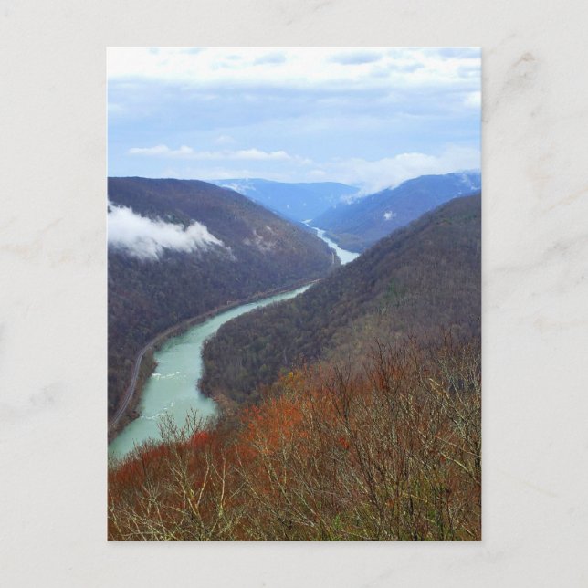 New River Gorge, West Virginia Postkarte (Vorderseite)