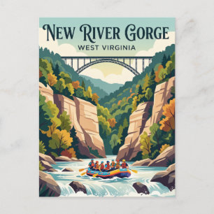 New River Gorge West Virginia, USA Postkarte