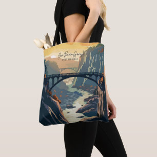 New River Gorge West Virginia USA Vintage Travel