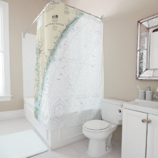 New River Inlet to Cape Fear Nautical Chart 1539 Duschvorhang