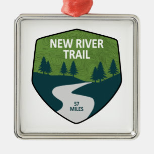 New River Trail Ornament Aus Metall