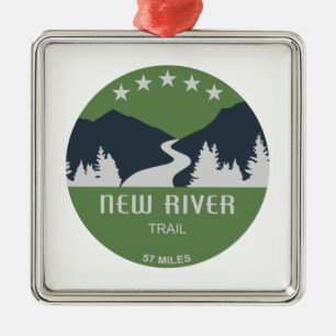 New River Trail Ornament Aus Metall