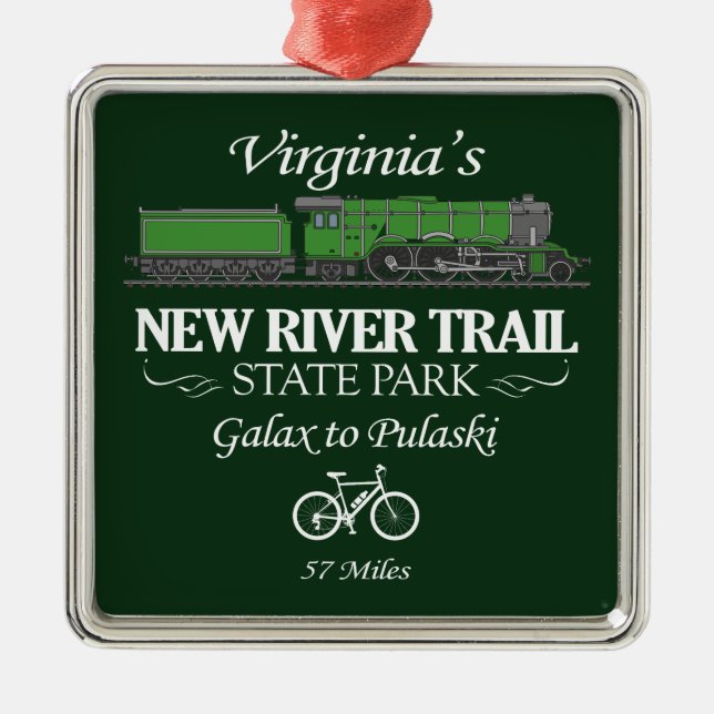 New River Trail SP (RT2) Ornament Aus Metall (Vorne)