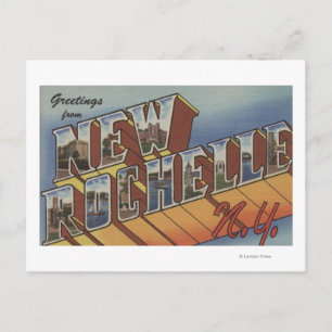 New Rochelle, New York - Große Briefszenen Postkarte