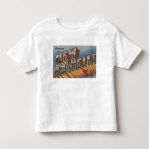 New Rochelle, New York - große Buchstabe-Szenen Kleinkind T-shirt