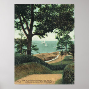New Rochelle, New York, Parkansicht, Vintage Poster