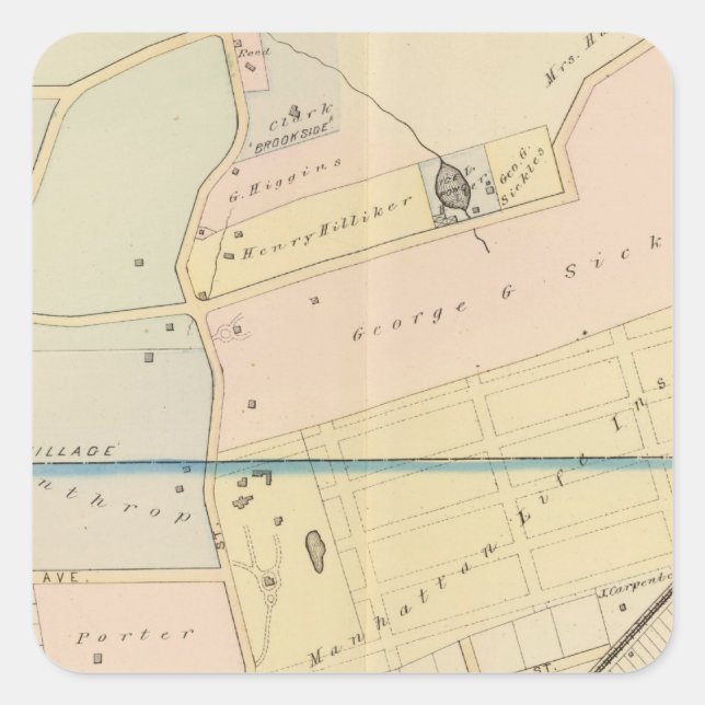 New Rochelle, NY 2 Quadratischer Aufkleber (Vorderseite)