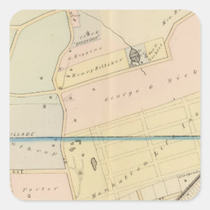 New Rochelle, NY 2 Quadratischer Aufkleber