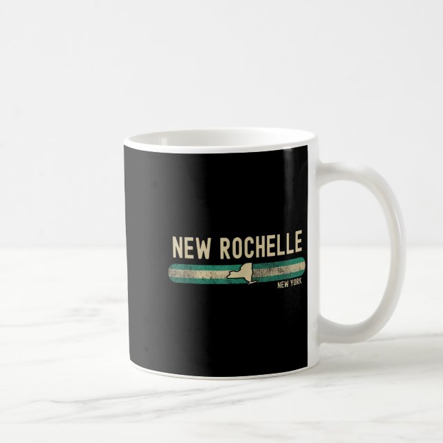 New Rochelle Ny _ New York _ Travel &amp; 80s Styl Kaffeetasse (Rechts)
