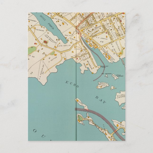 New Rochelle, NY Postkarte (Vorderseite)