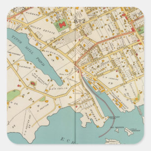 New Rochelle, NY Quadratischer Aufkleber