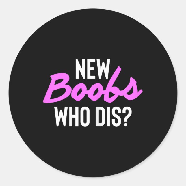 New S Who Dis Surgery Recovery Breast Cancer  Runder Aufkleber (Vorderseite)