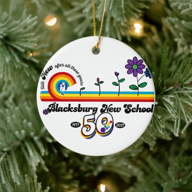 New School Blacksburg feiert 50. Ornament (Baum)