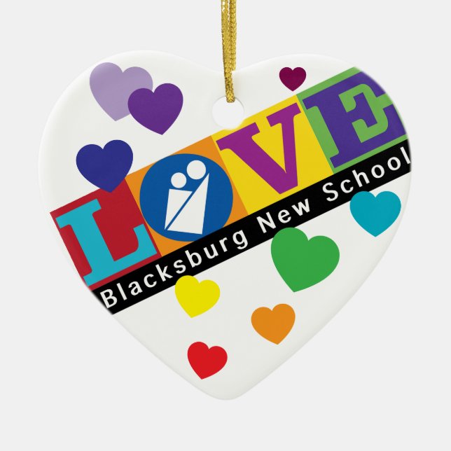 New School Heart Ornament (Vorne)