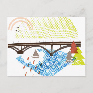 New Sellwood Bridge Portland Postcard Postkarte