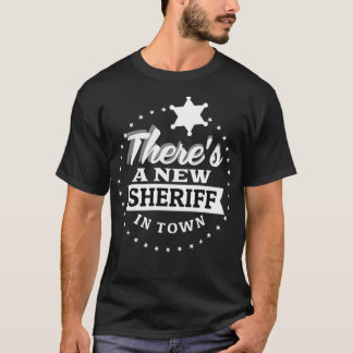 New Sheriff In Town Deputy Cowboy Funny Kids Costu T-Shirt