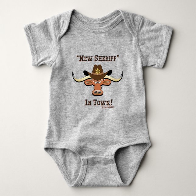 New Sheriff in Town, Longhorn Baby Strampler (Vorderseite)