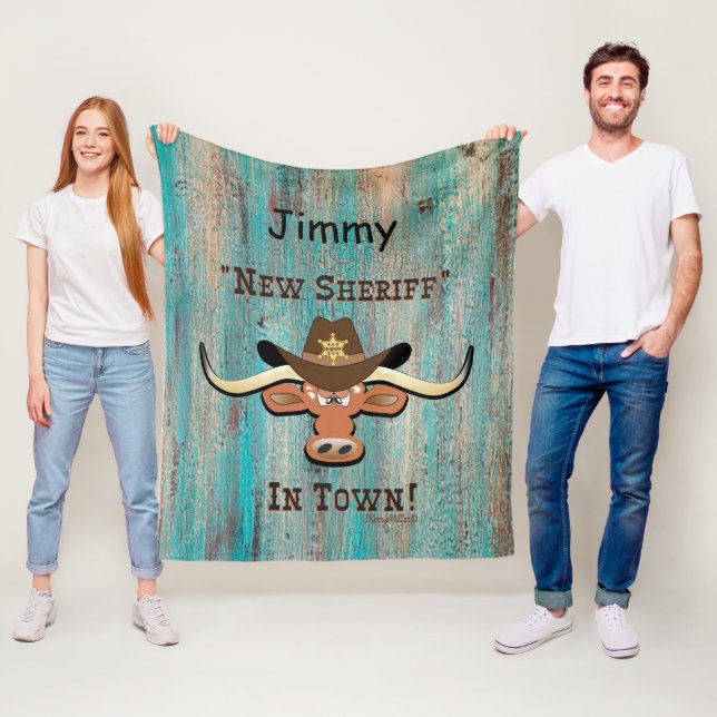 New Sheriff in Town, Longhorn Fleece Blanket (Beispiel)