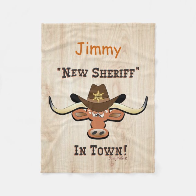 New Sheriff in Town, Longhorn Fleece Blanket (Vorderseite)