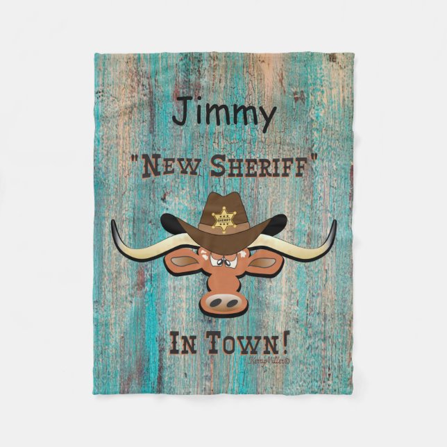 New Sheriff in Town, Longhorn Fleece Blanket (Vorderseite)