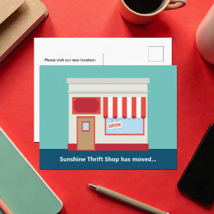 New Shop Niedlich Grand Opening oder Store Moving Postkarte