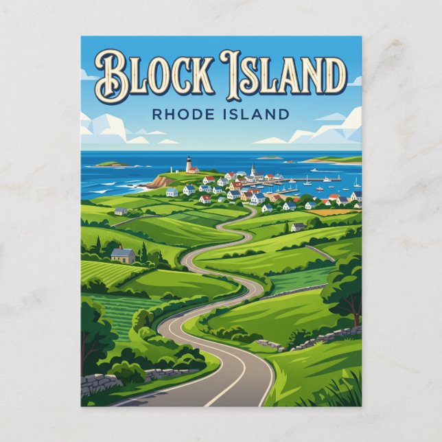 New Shoreham Rhode Island Postkarte (Vorderseite)