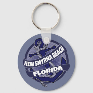 New Smyrna Beach Florida Anker Swirl Schlüsselanhä Schlüsselanhänger