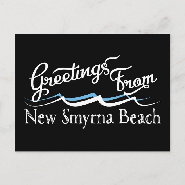 New Smyrna Beach Water Waves Postkarte (Vorderseite)