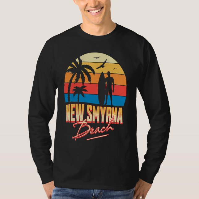 New Smyrna Florida Beach Surfing Surfer Ocean Summ T-Shirt (Vorderseite)
