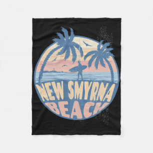 New Smyrna Florida Strand Surf Sommer Urlaub Vint Fleecedecke