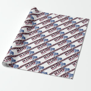 NEW-SNOWMOBILING-IS-LIFE GESCHENKPAPIER
