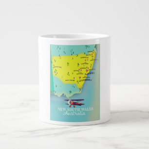New South Wales Australia Map Jumbo-Tasse