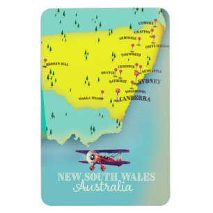 New South Wales Australien Karte Magnet