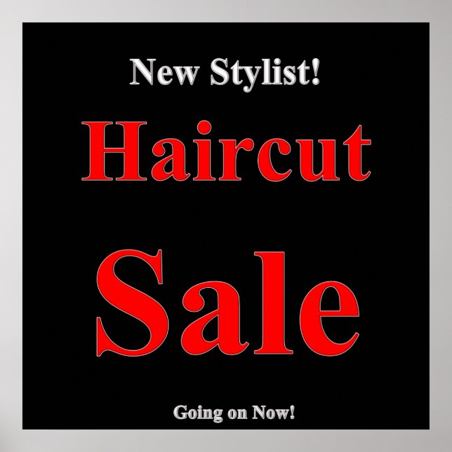 New Stylist Haircut Sale Poster Matte (Vorne)
