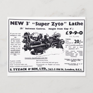 New Super Zyto Lathe Avert Postcard der 1930er Jah Postkarte