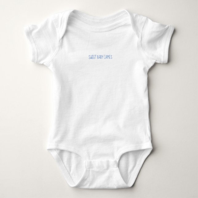 New Sweet Baby NAME Blue Boy Shower Fun Strampler (Vorderseite)