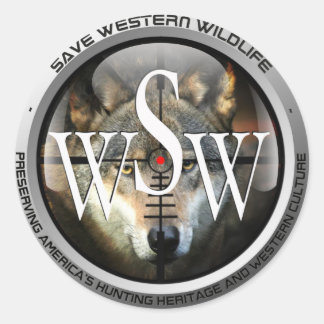 New_SWW_Logo_Wolf_PNG Runder Aufkleber