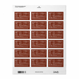 New Tabular Honey Nutrition Facts Dark Amber Adressaufkleber